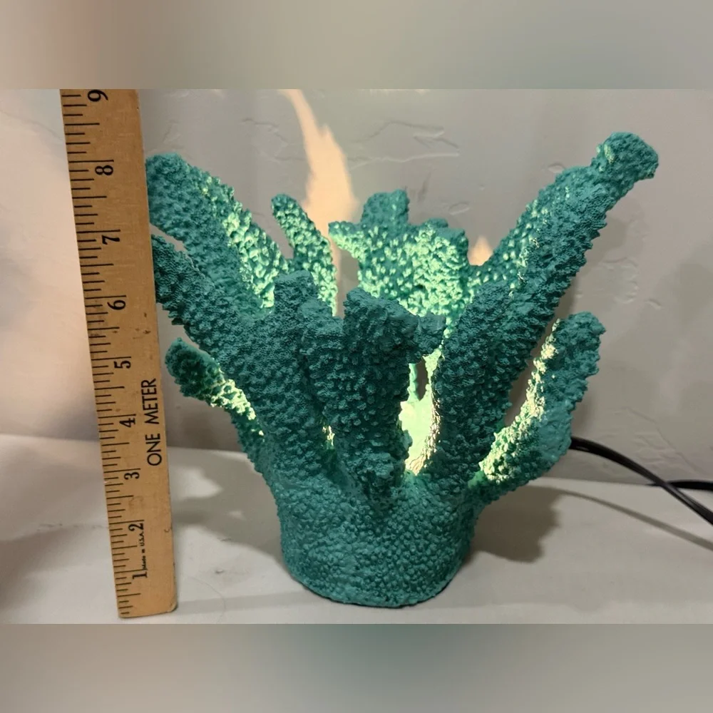 Faux Coral Light Coral Lamp Night Light Coastal Decor Coral Centerpiece Statment
